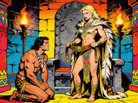 Seedream V4.5 — Tribal Guardian's Desire — Pop Art