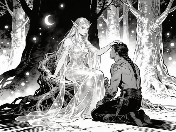 Seedream V4.5 — The Elven Queen's Champion — Pulp Ink