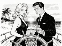 Seedream V4.5 — Luxury Yacht Romance — Pulp Ink