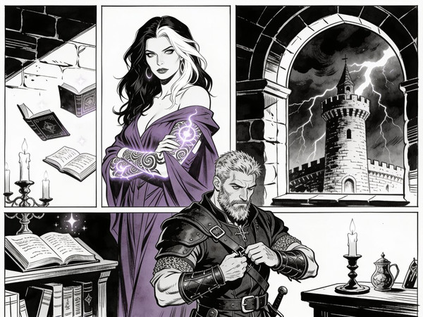 Seedream V4.5 — A Night in the Sorceress's Tower — Pulp Ink