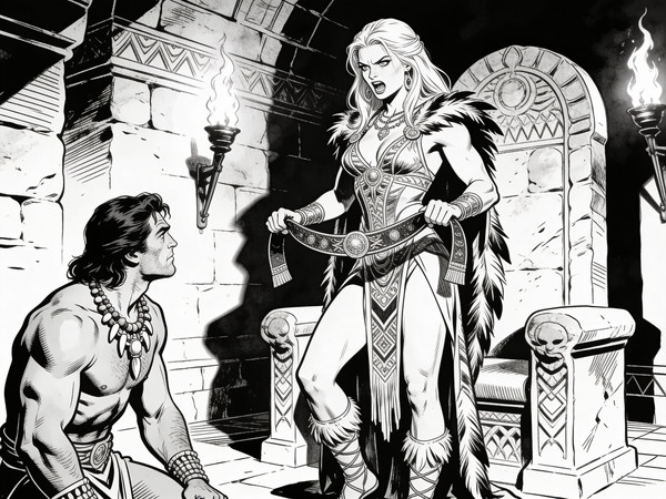 Seedream V4.5 — Tribal Guardian's Desire — Pulp Ink
