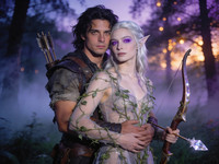 Seedream V4.5 — Fantasy Romance in the Whispering Grove — Retro