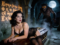 Seedream V4.5 — Moonlit Horror-Erotica Blend — Retro