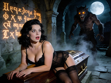 Moonlit Horror-Erotica Blend — Retro — Seedream V4.5