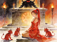 Seedream V4.5 — Altar of Desire — Watercolor