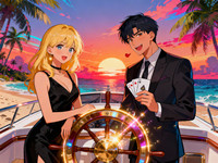 Seedream V4 generated image for Luxury Yacht Romance - Anime