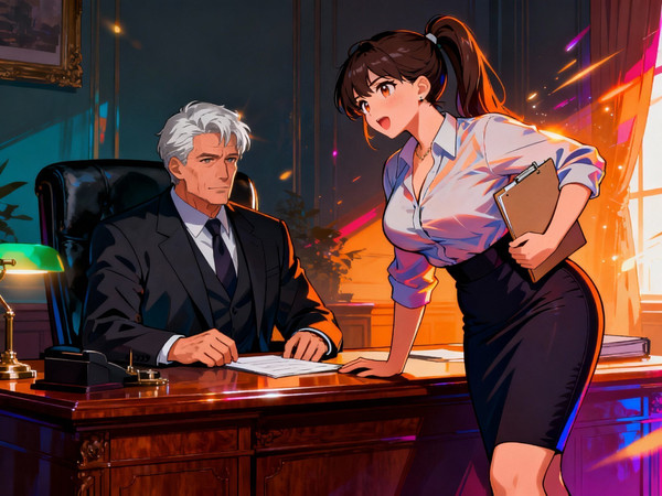 Seedream V4 — Office Heat Classics — Anime