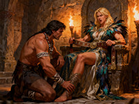 Seedream V4 generated image for Tribal Guardian's Desire - Digital Art