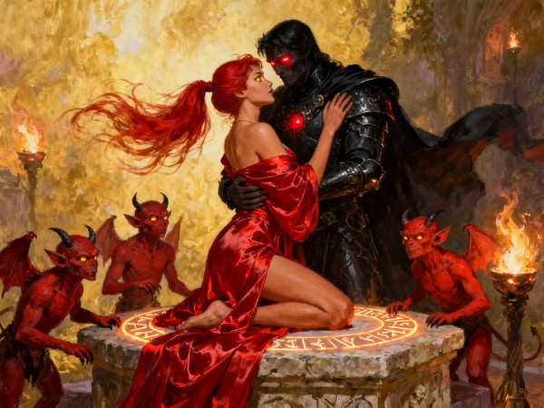 Seedream V4 — Altar of Desire — Classic Romance