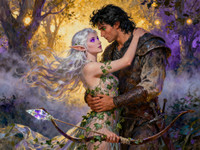 Seedream V4 — Fantasy Romance in the Whispering Grove — Classic Romance