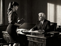 Seedream V4 generated image for Office Heat Classics - Film Noir