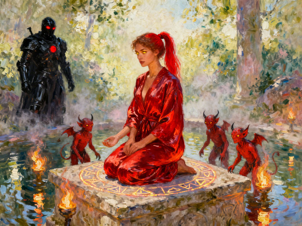 Seedream V4 — Altar of Desire — Impressionism