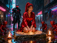 Seedream V4 generated image for Altar of Desire - Neo Noir