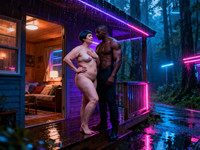 Seedream V4 generated image for Cabin in the Woods - Neo Noir