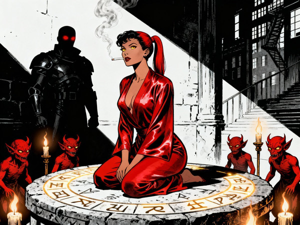 Seedream V4 — Altar of Desire — Noir Comic