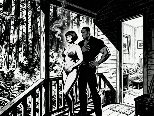 Seedream V4 — Cabin in the Woods — Noir Comic