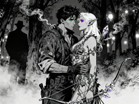 Seedream V4 generated image for Fantasy Romance in the Whispering Grove - Noir Comic