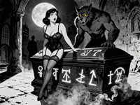 Seedream V4 generated image for Moonlit Horror-Erotica Blend - Noir Comic