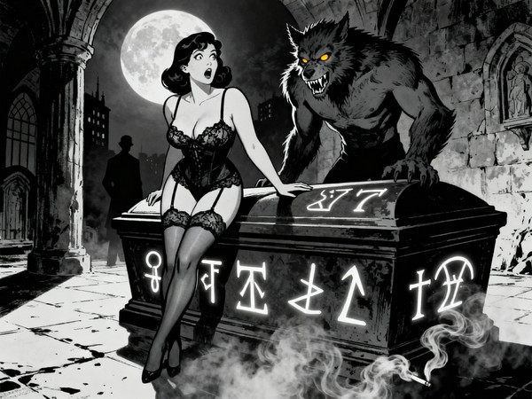 Seedream V4 — Moonlit Horror-Erotica Blend — Noir Comic
