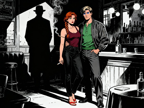 Seedream V4 — Speakeasy Hidden Tension — Noir Comic