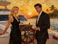 Seedream V4 — Luxury Yacht Romance — Oil Painting