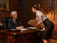 Seedream V4 — Office Heat Classics — Oil Painting