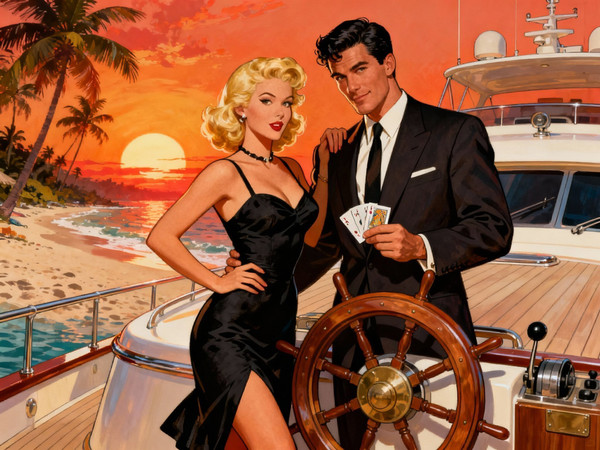 Seedream V4 — Luxury Yacht Romance — Pin-Up