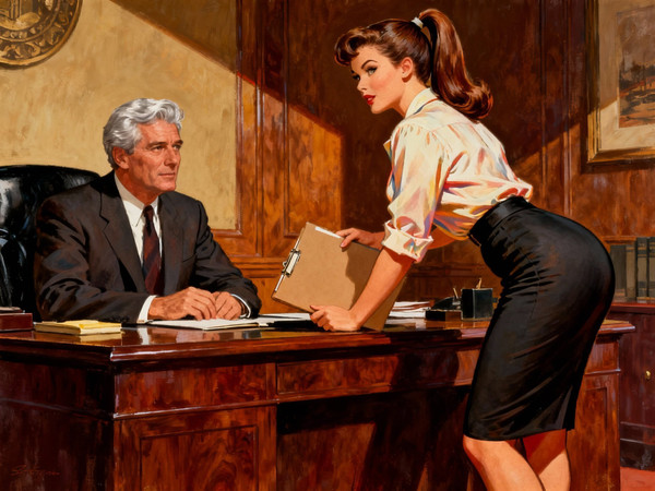 Seedream V4 — Office Heat Classics — Pin-Up