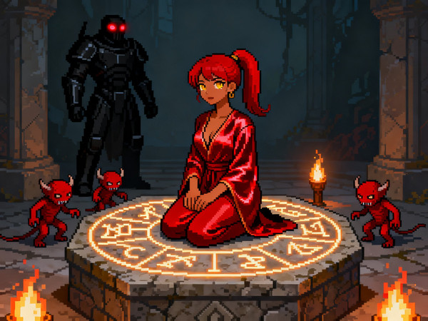 Seedream V4 — Altar of Desire — Pixel Art