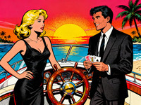 Seedream V4 — Luxury Yacht Romance — Pop Art