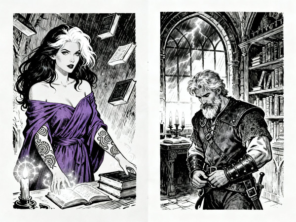 Seedream V4 — A Night in the Sorceress's Tower — Pulp Ink
