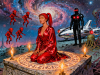 Seedream V4 generated image for Altar of Desire - Retro Sci-Fi