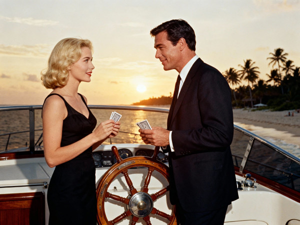 Seedream V4 — Luxury Yacht Romance — Retro