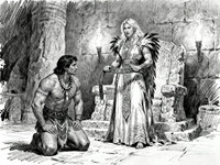 Seedream V4 — Tribal Guardian's Desire — Sketch