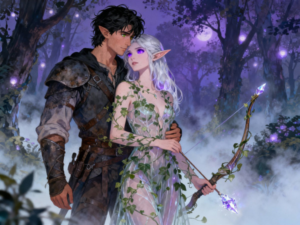 Seedream V4 — Fantasy Romance in the Whispering Grove — Soft