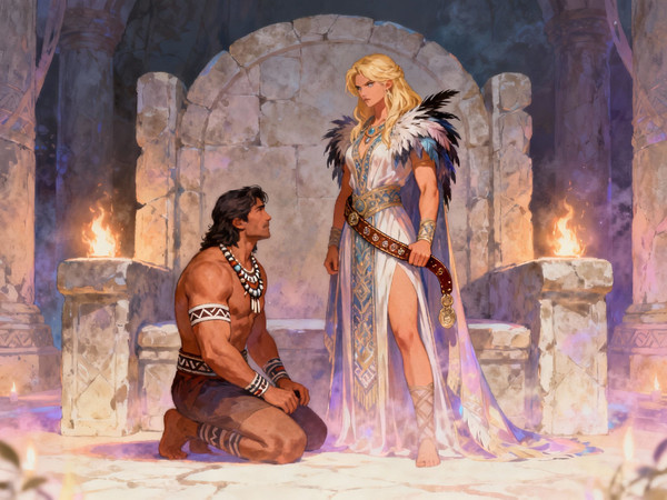 Seedream V4 — Tribal Guardian's Desire — Soft