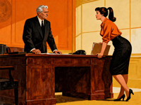 Seedream V4 — Office Heat Classics — Vintage Poster