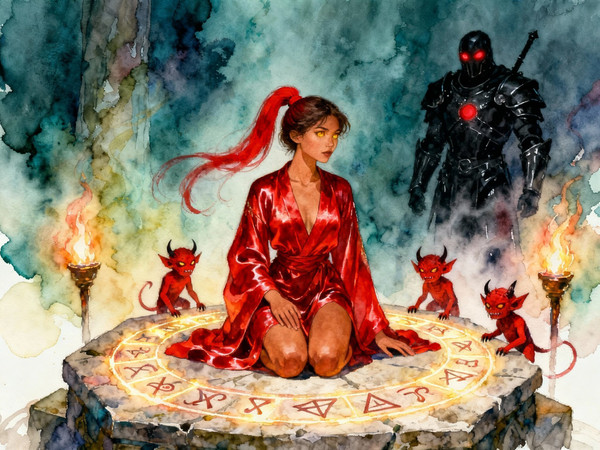 Seedream V4 — Altar of Desire — Watercolor