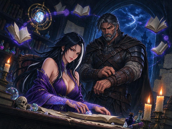 Seedream 5.0 Flash — A Night in the Sorceress's Tower — Anime