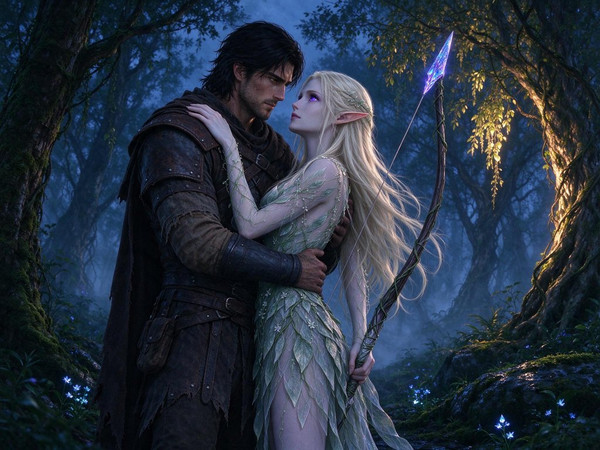 Seedream 5.0 Flash — Fantasy Romance in the Whispering Grove — Digital Art