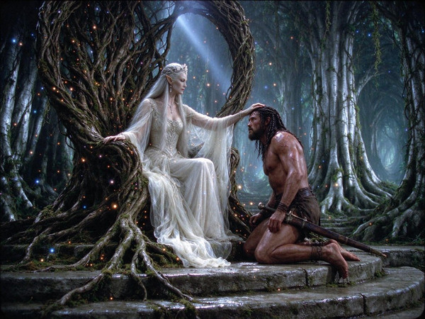 Seedream 5.0 Flash — The Elven Queen's Champion — Dark Fantasy