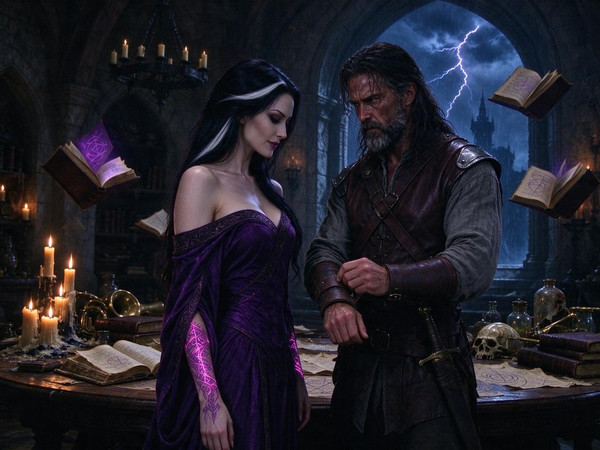 Seedream 5.0 Flash — A Night in the Sorceress's Tower — Dark Fantasy