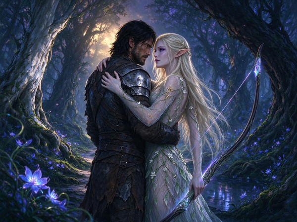 Seedream 5.0 Flash — Fantasy Romance in the Whispering Grove — Epic Fantasy