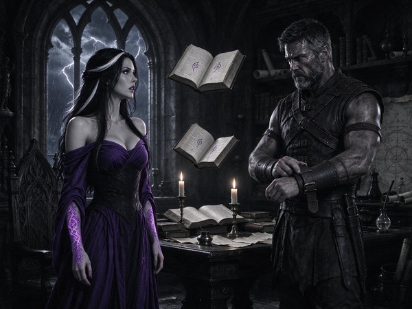 Seedream 5.0 Flash — A Night in the Sorceress's Tower — Film Noir