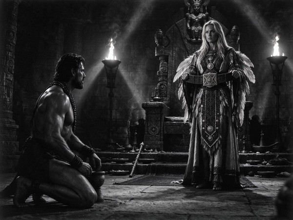 Seedream 5.0 Flash — Tribal Guardian's Desire — Film Noir