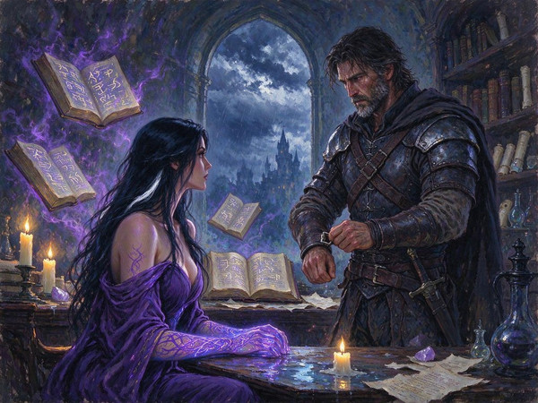 Seedream 5.0 Flash — A Night in the Sorceress's Tower — Impressionism