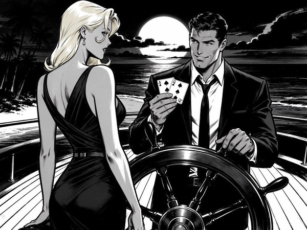 Seedream 5.0 Flash — Luxury Yacht Romance — Noir Comic