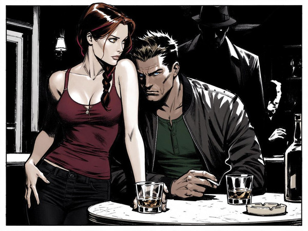 Seedream 5.0 Flash — Speakeasy Hidden Tension — Noir Comic