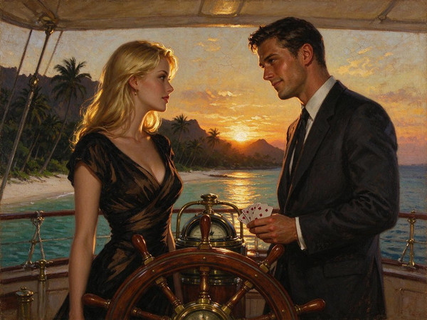 Seedream 5.0 Flash — Luxury Yacht Romance — Oil Painting