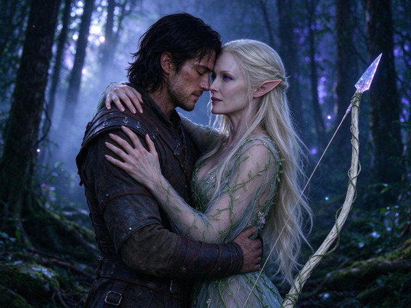 Seedream 5.0 Flash — Fantasy Romance in the Whispering Grove — Photorealistic